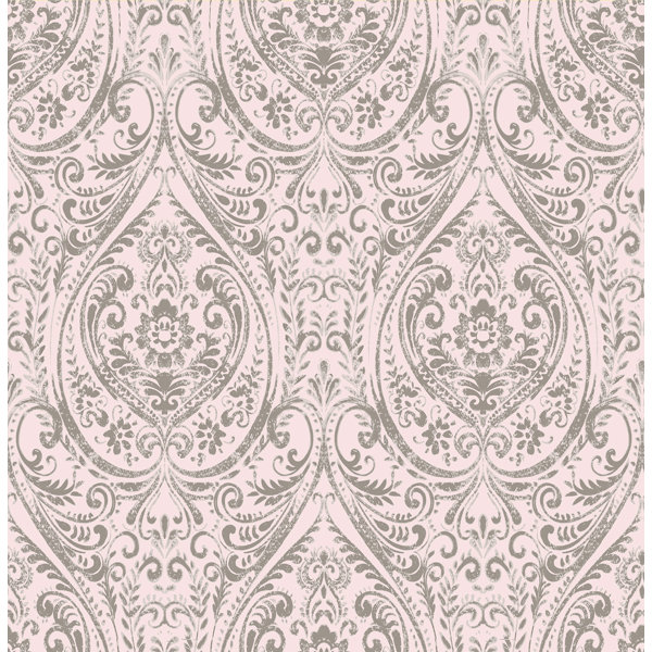 World Menagerie Elouise 33' x 20.5" Damask 3D Embossed Wallpaper